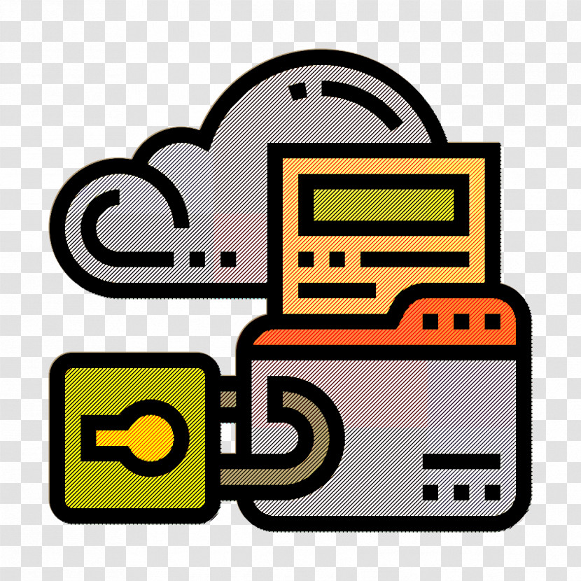 Data Icon Padlock Icon Computer Technology Icon Transparent PNG