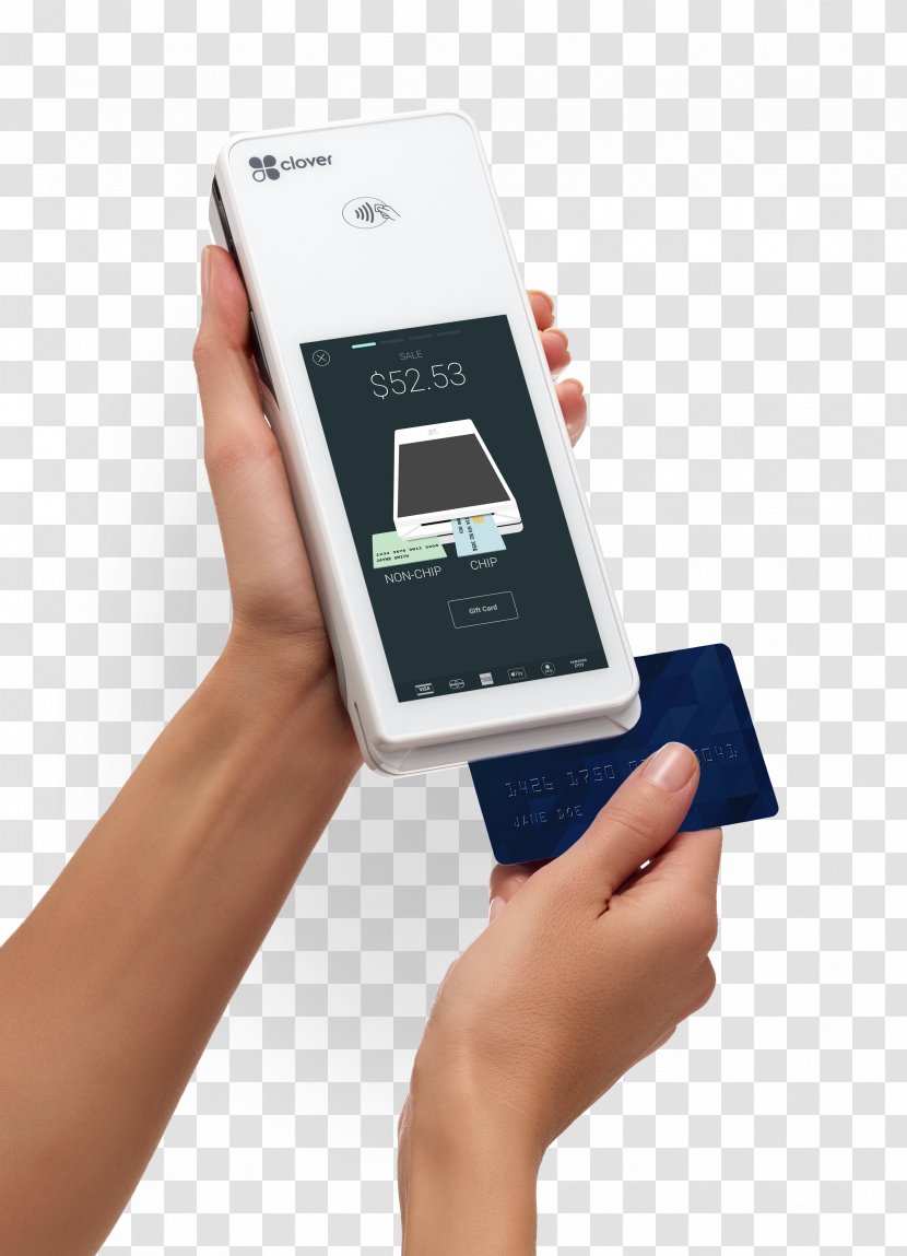 Clover Network Point Of Sale Business Merchant Account Payment - Portable Communications Device - Swipe Transparent PNG