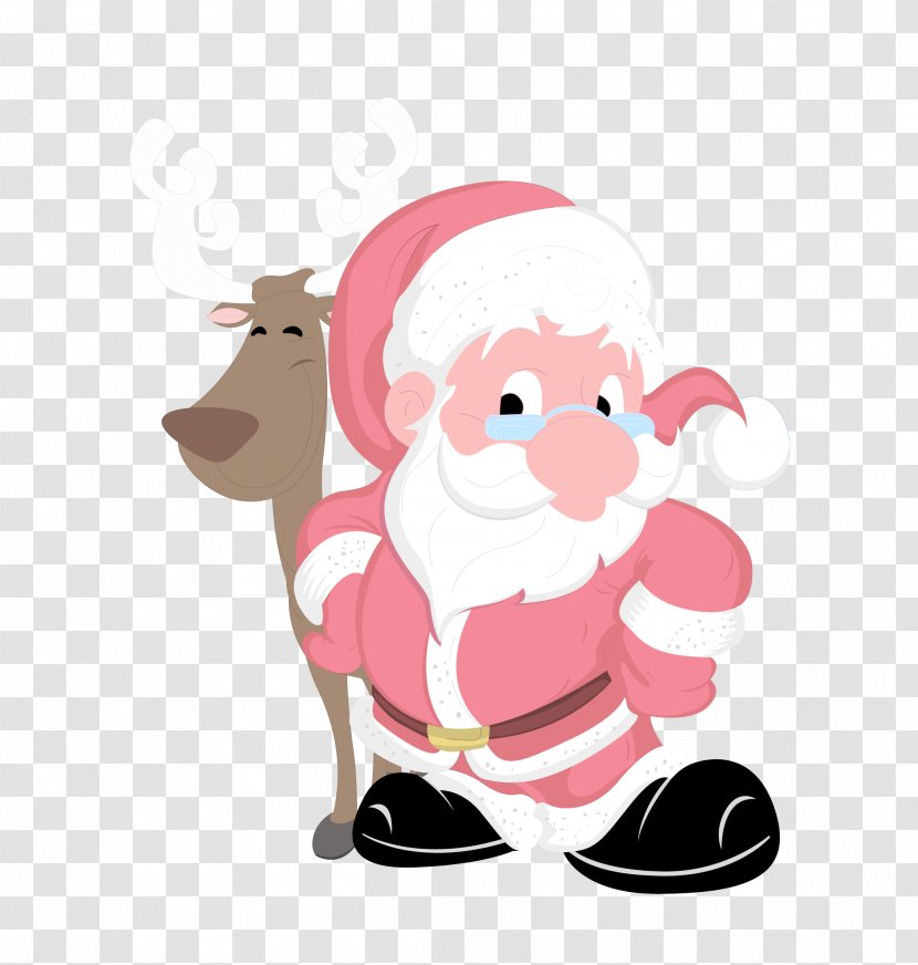 Rudolph Santa Claus Reindeer Christmas - Dessin Animxe9 - And Transparent PNG