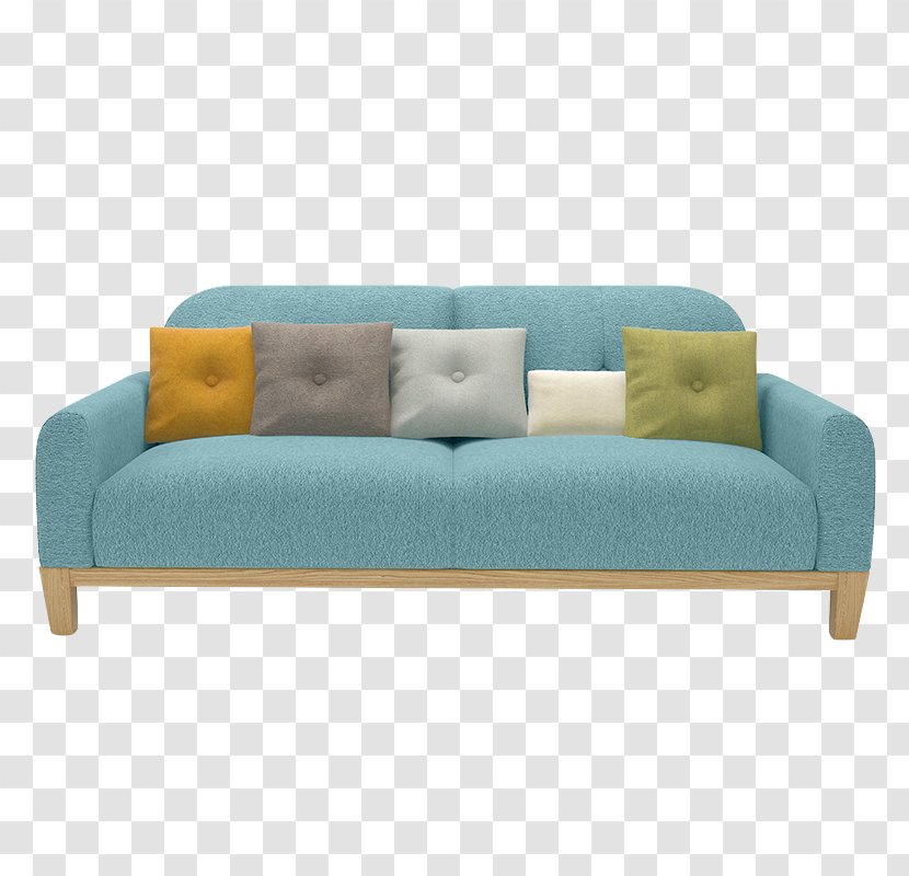 Sofa Bed Couch Northern Europe Table - Rectangle - Blue Nordic Wind Material Transparent PNG