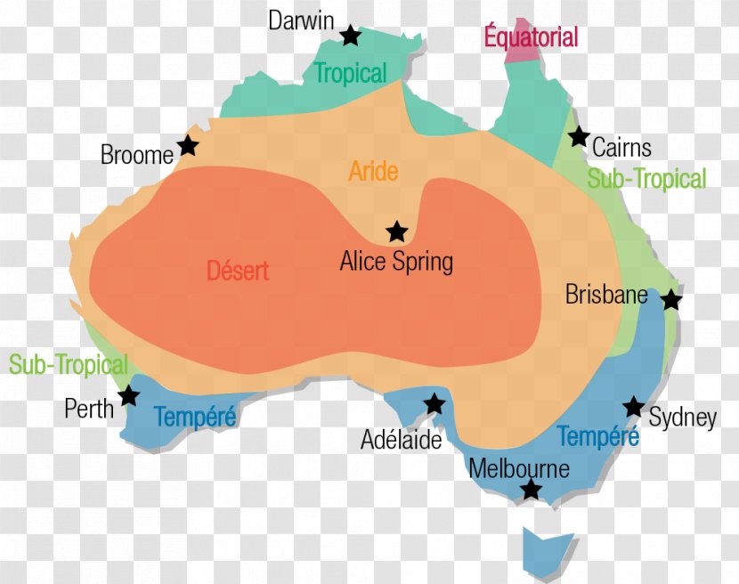 Australias Klima Deserts Of Australia Map Climate - Gratis Transparent PNG