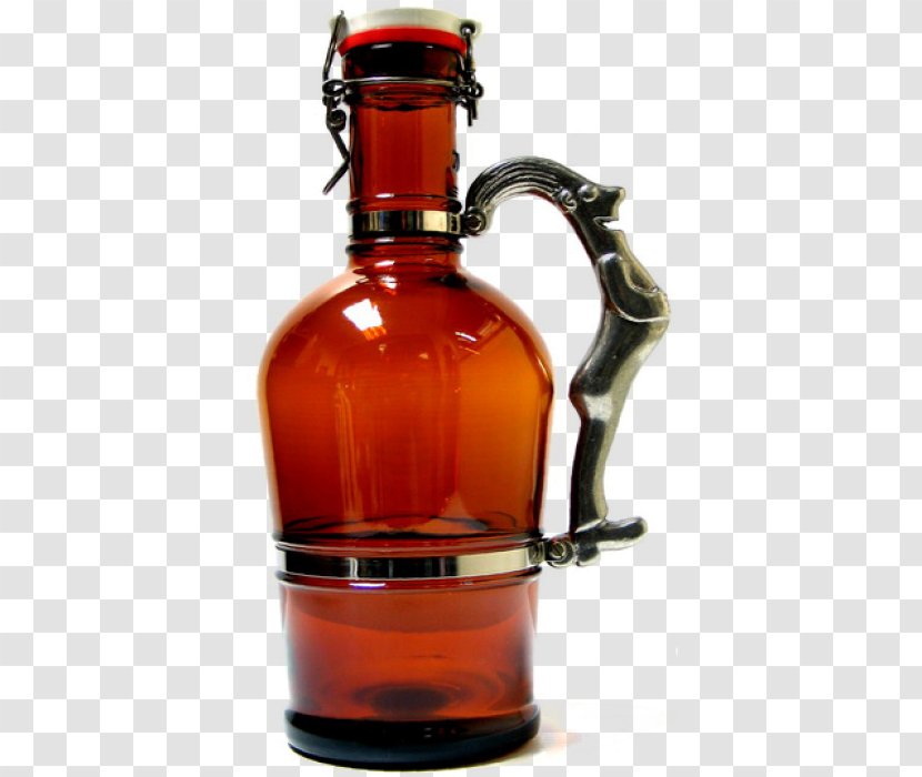 Beer Bottle Growler Glass - Tableware Transparent PNG