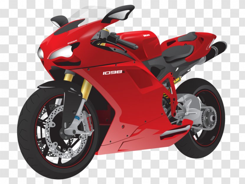 Ducati 1098 Motorcycle Sport Bike Superbike - Automotive Design Transparent PNG