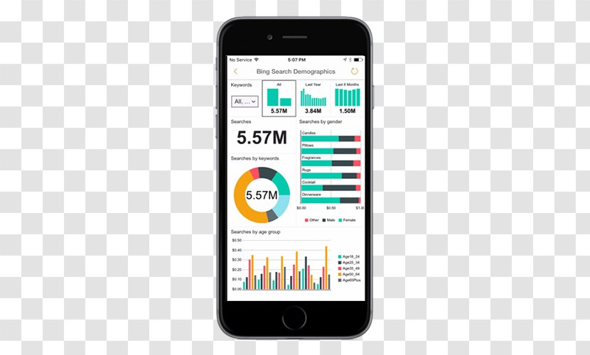 Power BI Mobile Business Intelligence Microsoft SQL Server Reporting Services - Iphone Transparent PNG