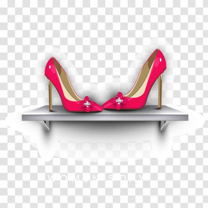 Red High-heeled Footwear Shoe - Traditional Chinese Holidays - Vector Creative Hand-painted Heels Free Transparent PNG