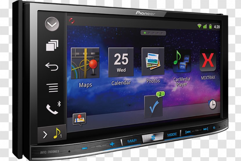 Car ISO 7736 Automotive Head Unit Pioneer Corporation AVH-X2600BT - Portable Media Player Transparent PNG
