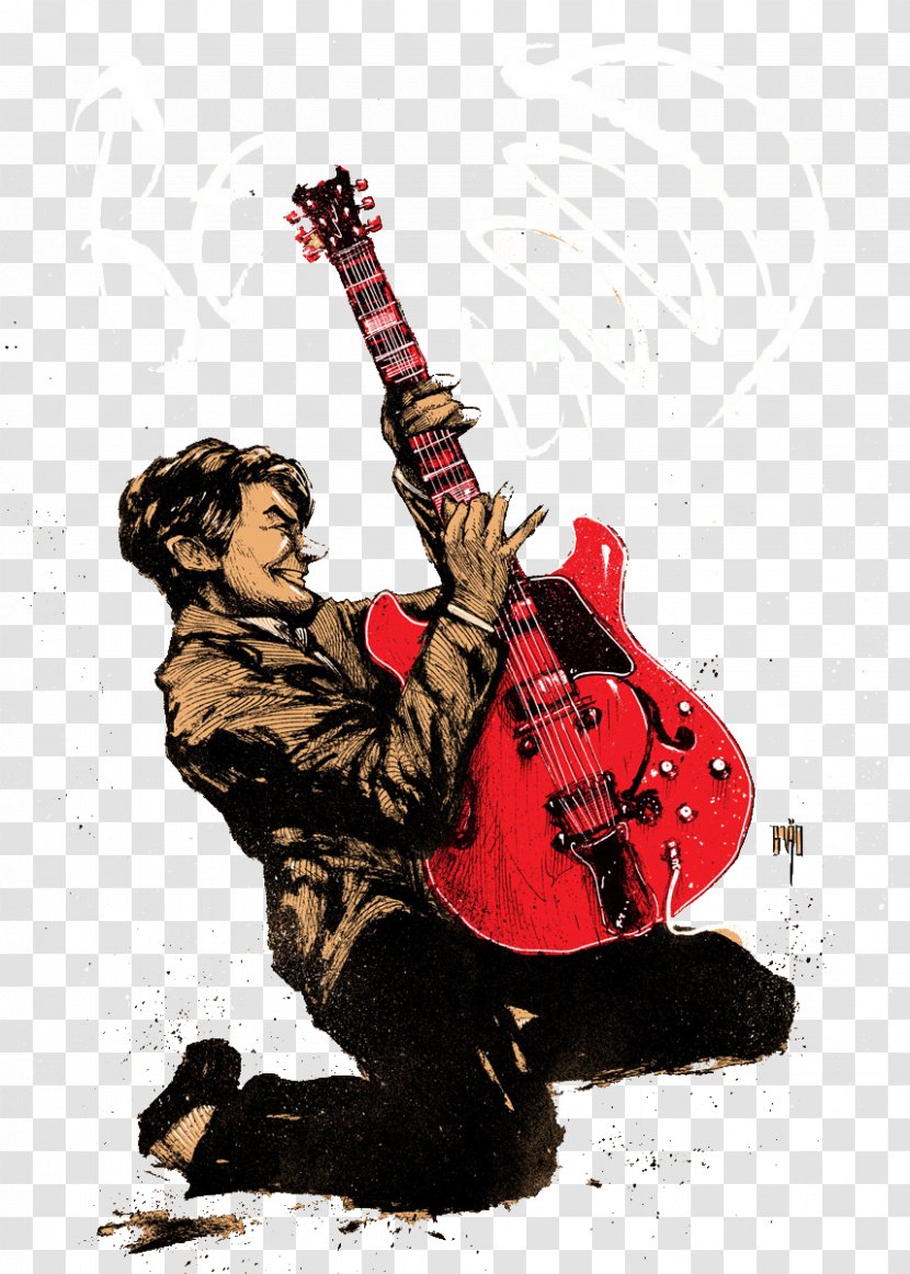 Electric Guitar Illustration - Flower - Man Transparent PNG