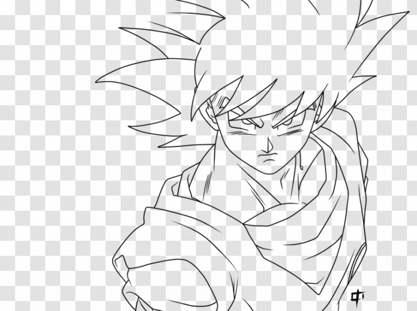 Goku Vegeta Line Art Frieza Gotenks - Silhouette - Son Transparent PNG
