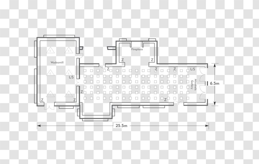 Floor Plan Line Angle - Hardware Accessory - Cinema Hall Transparent PNG
