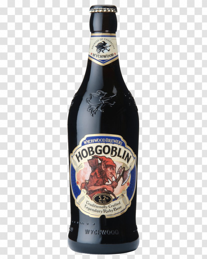 Wychwood Brewery Beer Hobgoblin Cask Ale - Alcoholic Drink - Cocktails Transparent PNG