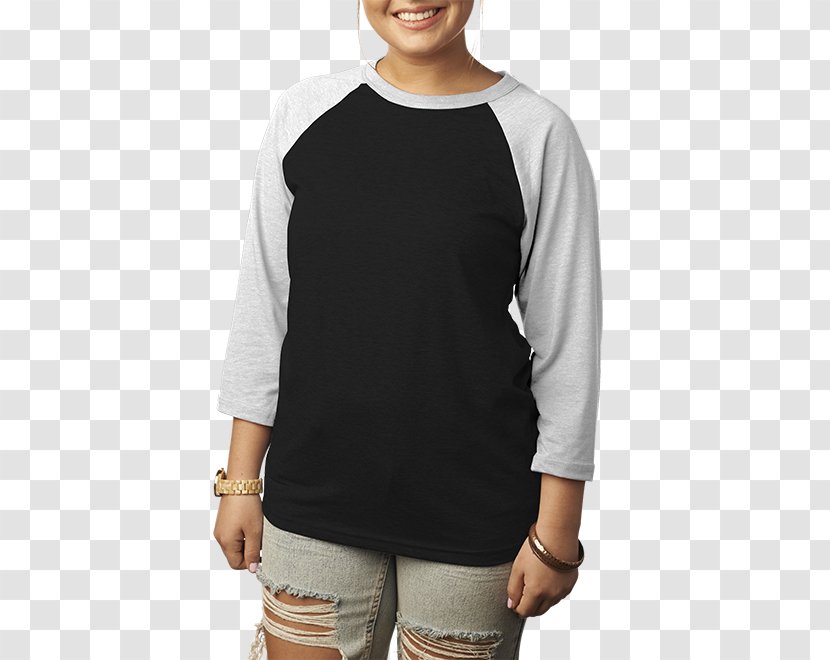 Long-sleeved T-shirt Raglan Sleeve - Top Transparent PNG