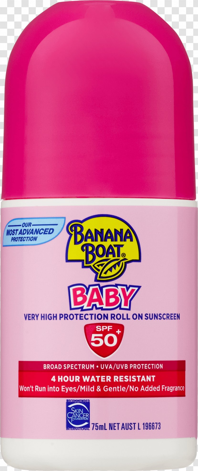 Sunscreen Lotion Infant Child Banana Boat - Magenta Transparent PNG
