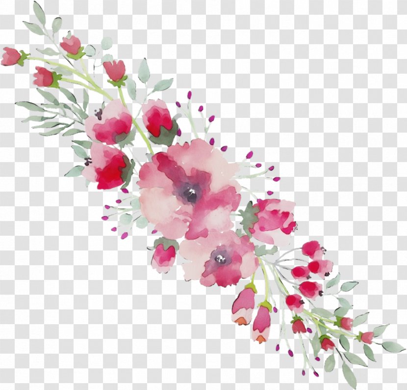 Cherry Blossom Cartoon - Flower Arranging - Art Twig Transparent PNG