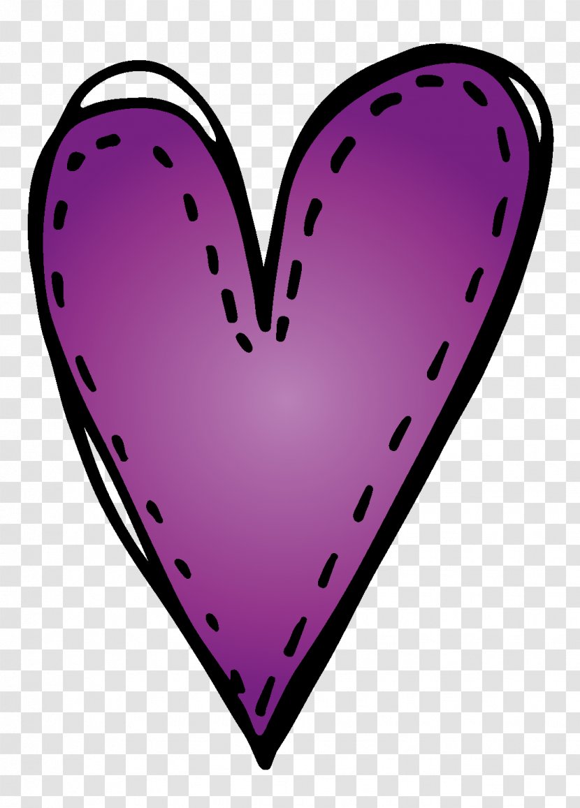 Heart Valentine's Day Clip Art - Purple Transparent PNG