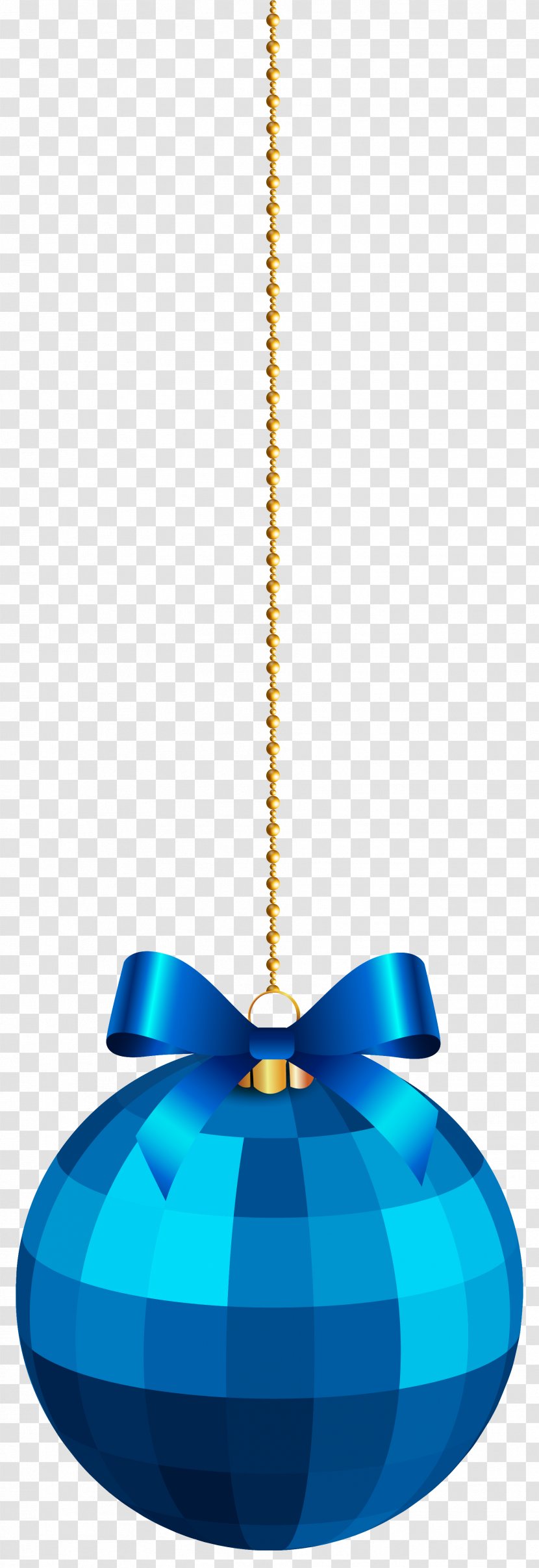 Christmas Ornament Decoration Clip Art - Cobalt Blue - Bow Transparent PNG