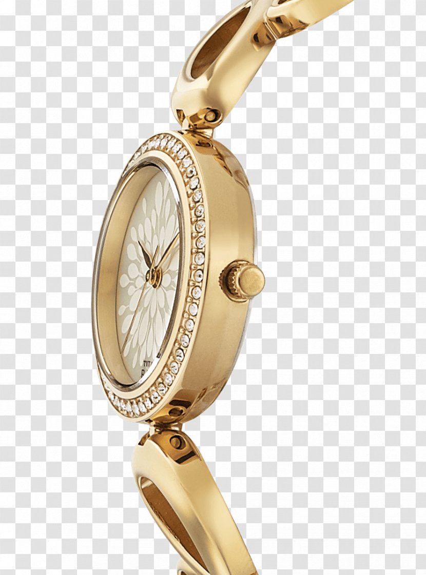 Charm Bracelet Gold Carat Watch - Strap - Chrysanthemum Transparent PNG