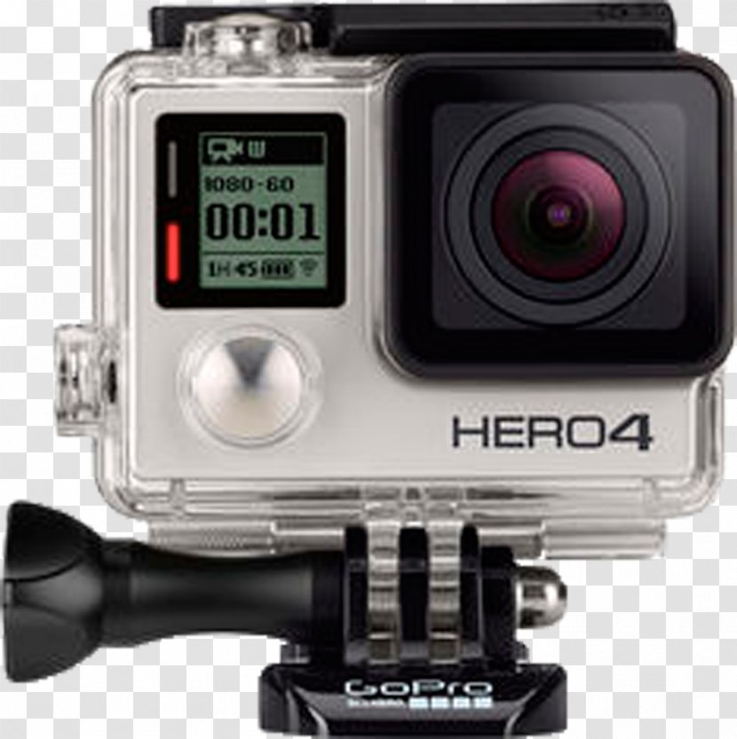 GoPro Hero 4 HERO4 Black Edition Silver Camera - Gopro Hero4 Transparent PNG