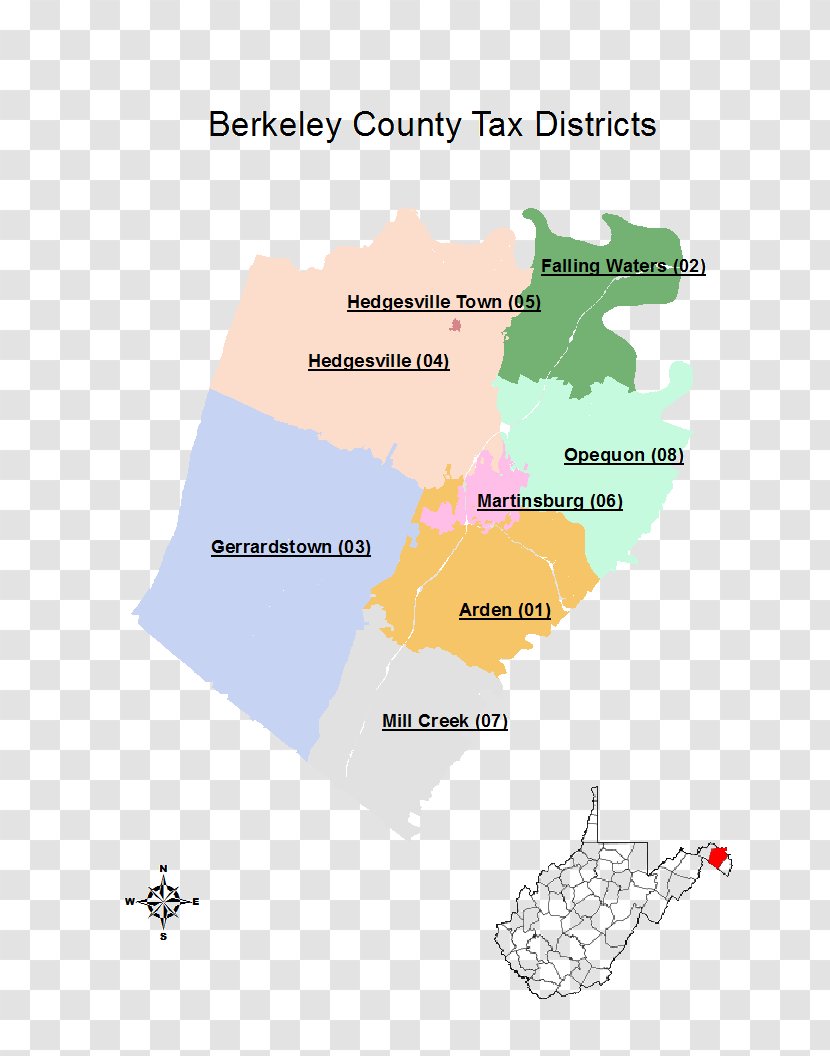 Berkeley County, West Virginia South Carolina Map Property Tax - Estate Transparent PNG