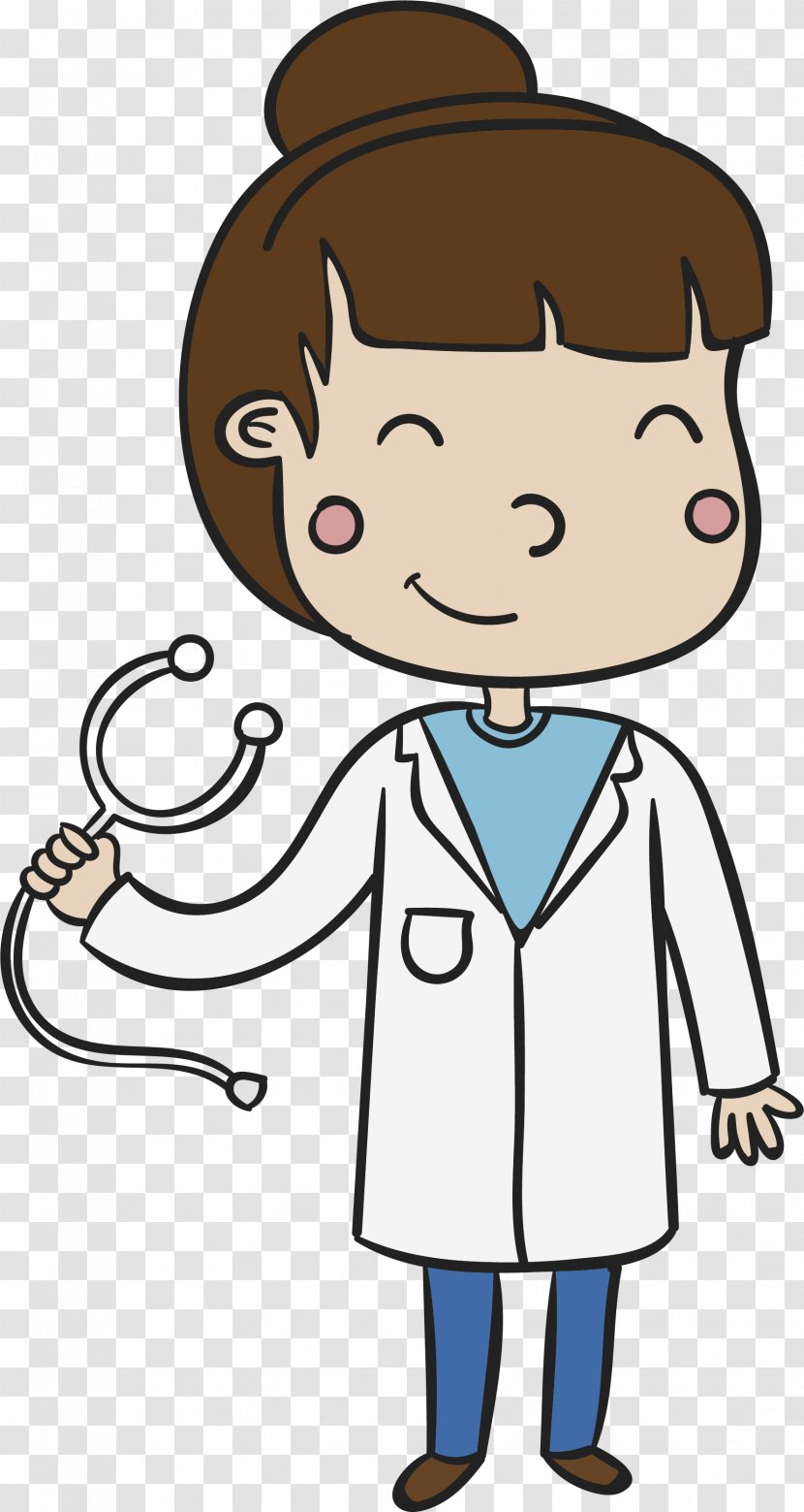 Physician Clip Art - Tree - Cartoon Smile Female Doctor Transparent PNG
