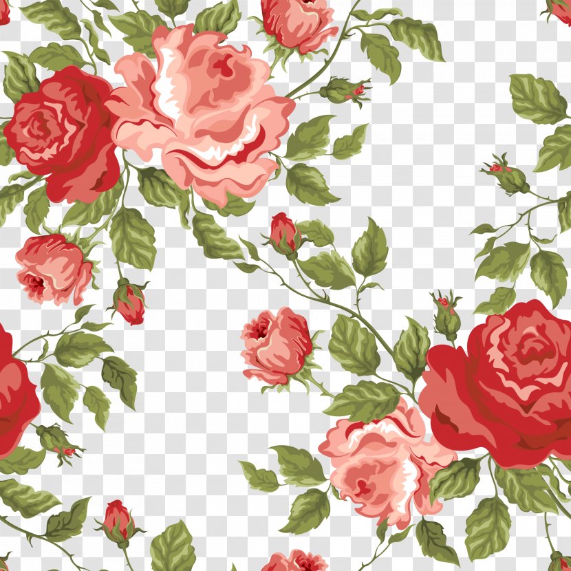 Flower Rose Stock Photography Pattern - Textile - Floral Background Transparent PNG