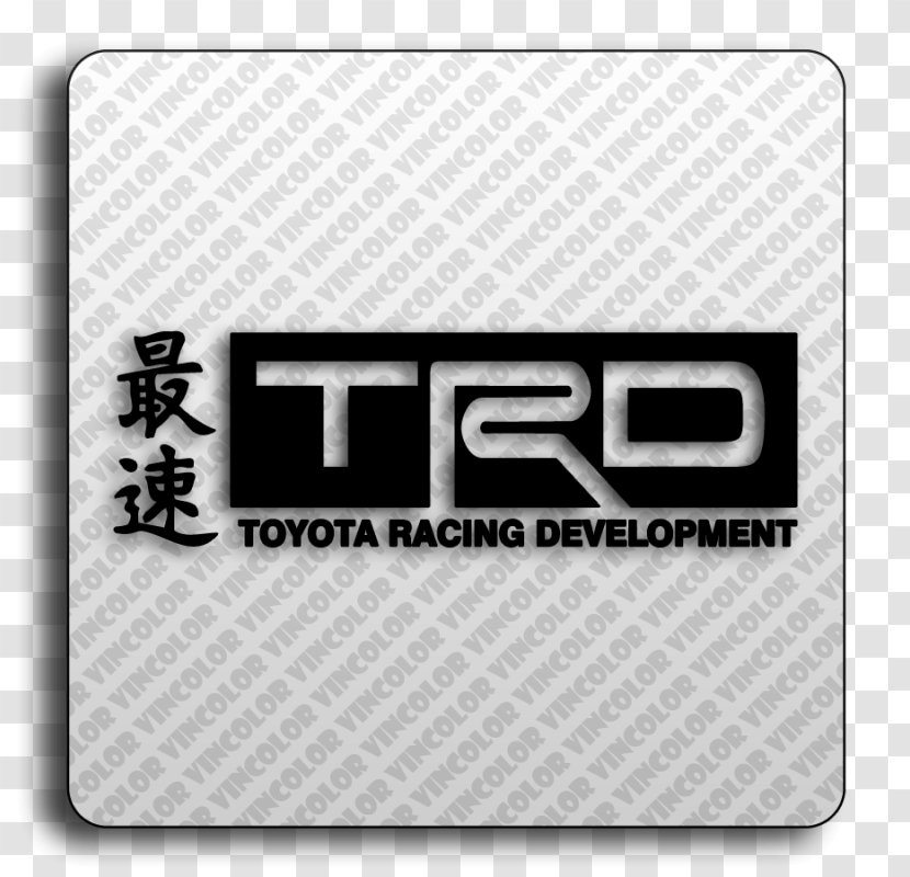 Car Toyota Racing Development Sticker Logo - Decal Transparent PNG