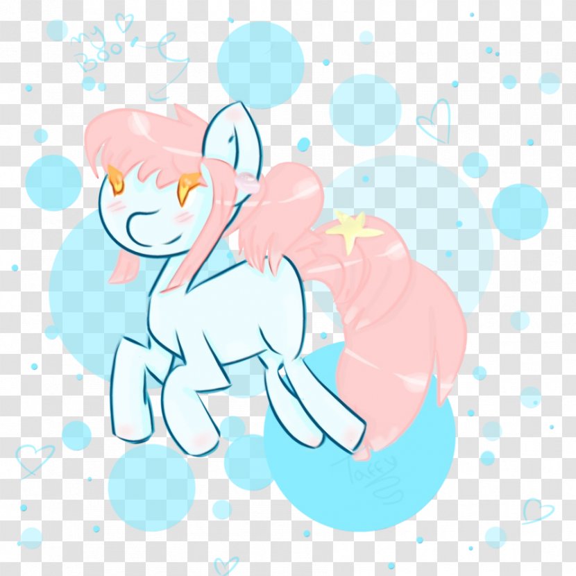 Watercolor Cartoon - Aqua - Smile Transparent PNG