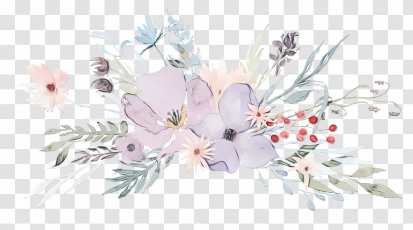 Watercolor Pink Flowers - Cut - Wildflower Plant Transparent PNG