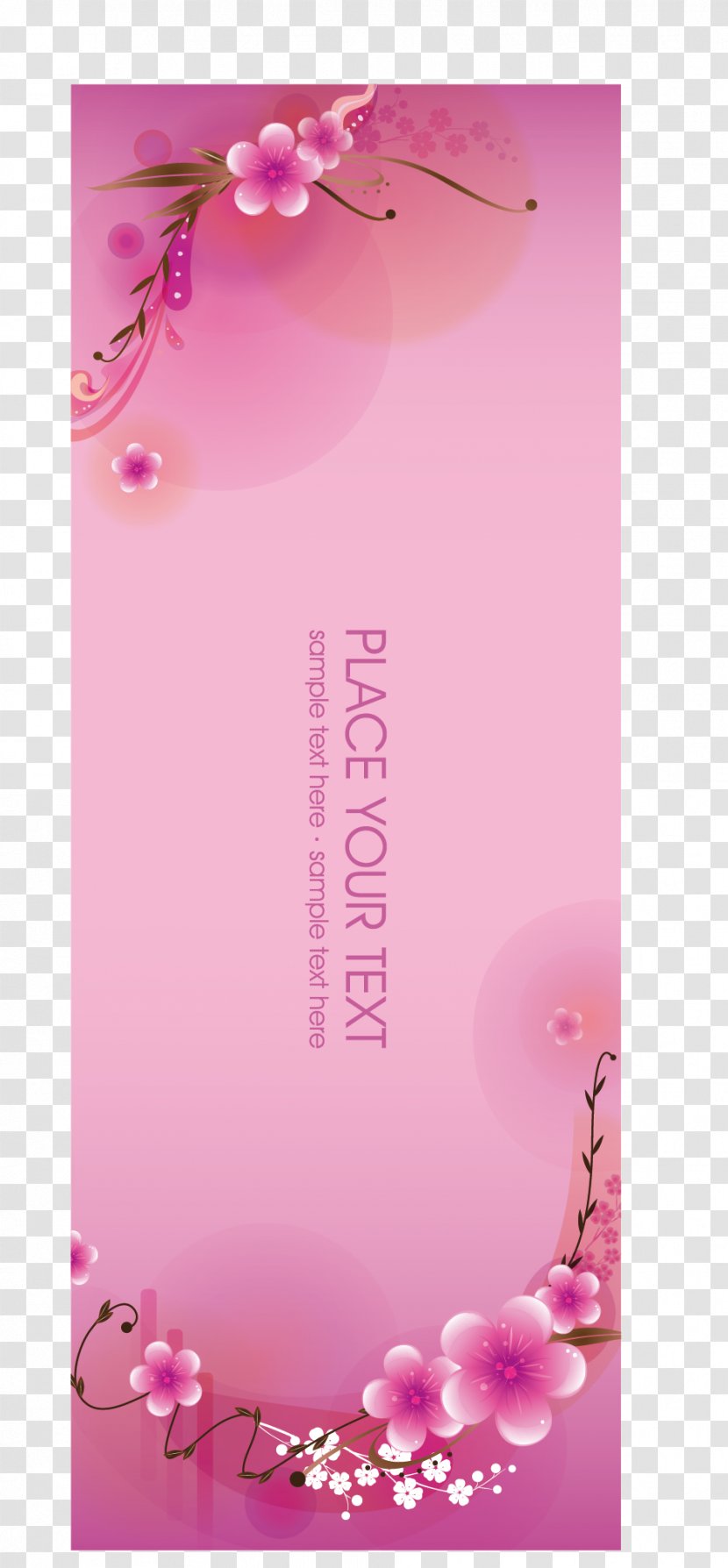X Display Rack Background Template - Lilac - Floral Design Transparent PNG