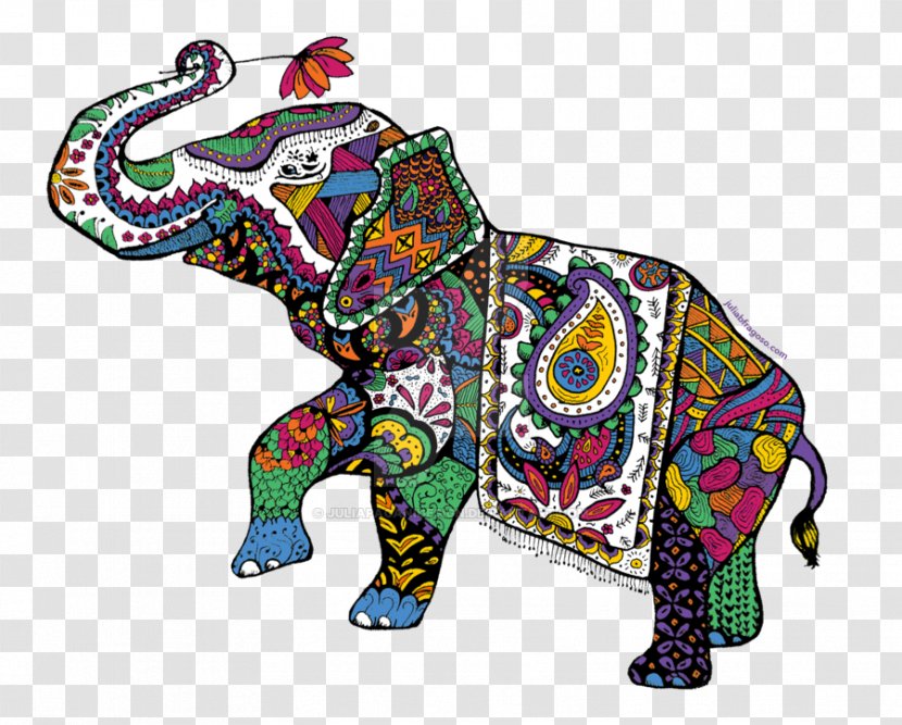 Asian Elephant African Color - Watercolor - Zen Transparent PNG