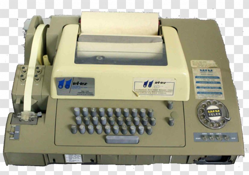 Telex Machine Teleprinter Information Technology - Email - Punched Tape Transparent PNG