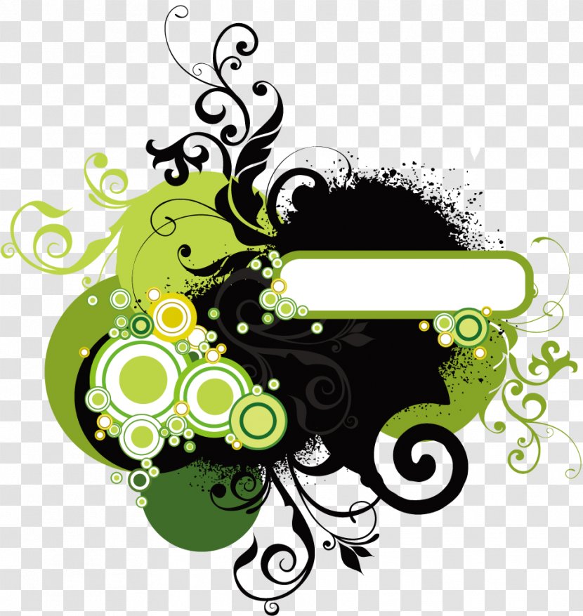Euclidean Vector Element - Flower - Green Decorative Vine Material Transparent PNG