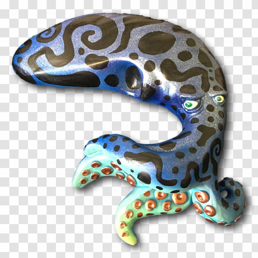 Cobalt Blue Animal Font - Talking Fish Head Transparent PNG