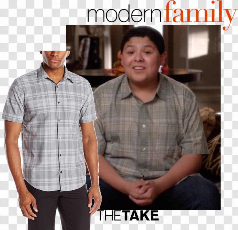 T-shirt Modern Family Manny Delgado Gloria Delgado-Pritchett Dress Shirt - Tree - Calvin Klein Plaid Shorts Transparent PNG