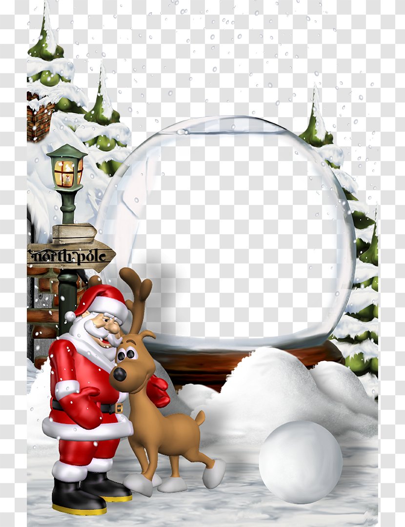 Santa Claus Christmas Eve New Year - Illustration - Border Background Template Download Transparent PNG