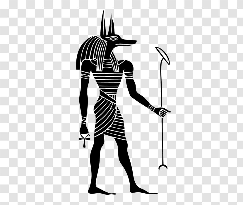Ancient Egyptian Deities Anubis - Monochrome Transparent PNG