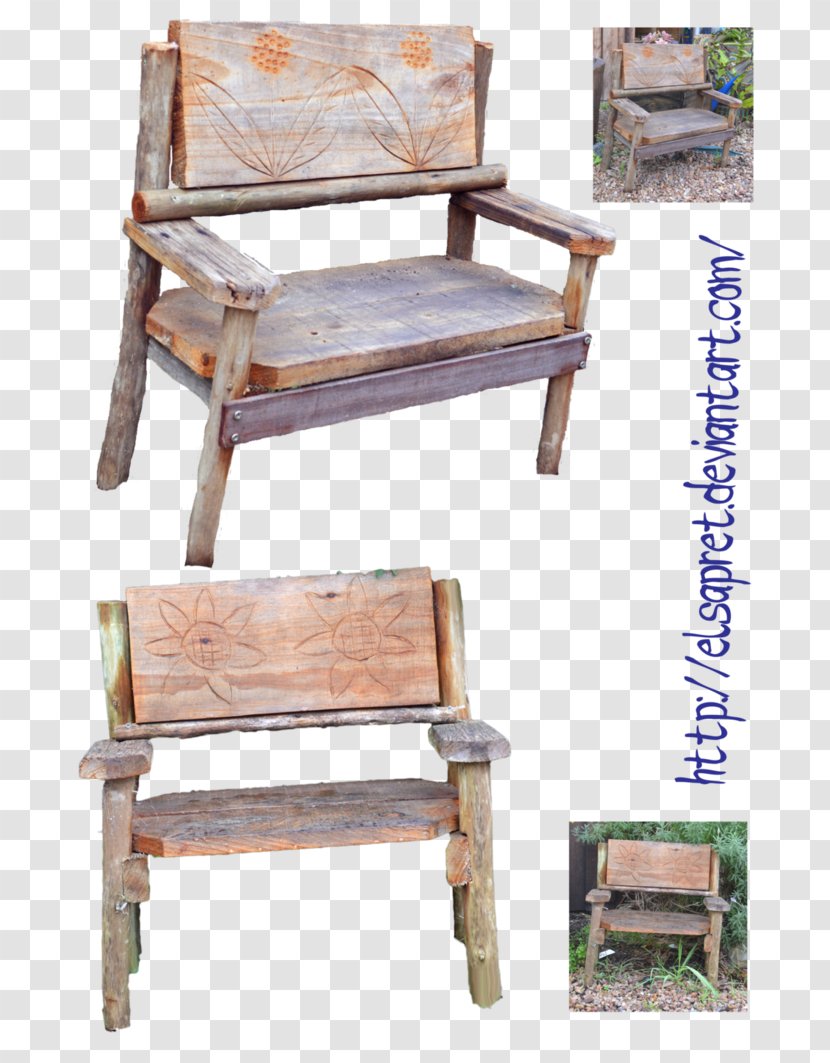 Garden Furniture Chair Wood - Bench Transparent PNG