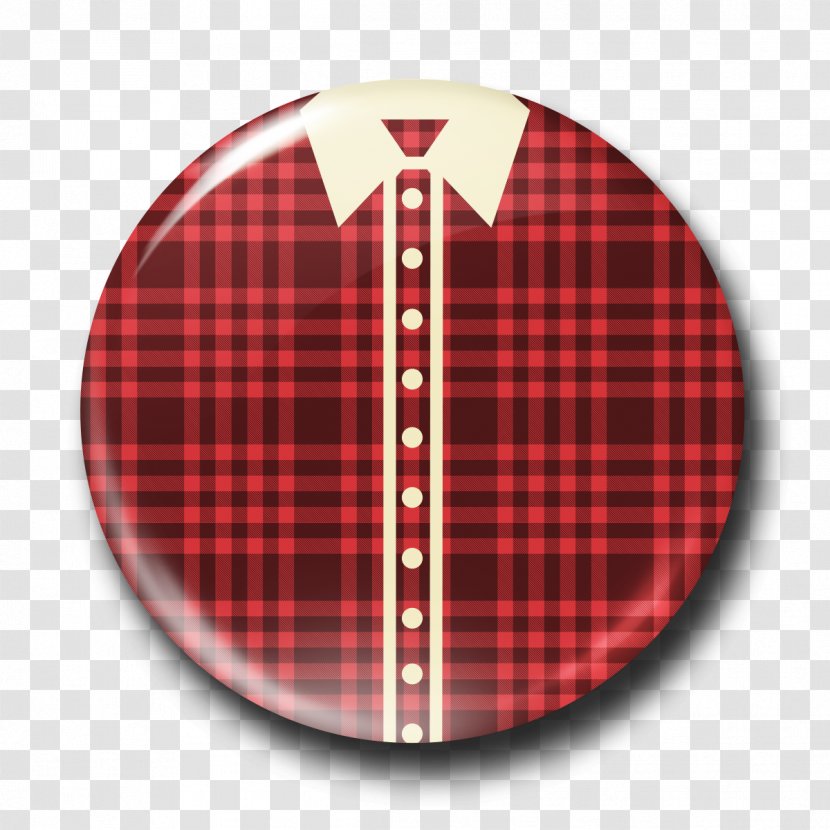 Tartan Maroon - Plaid - Patricks Badge Transparent PNG