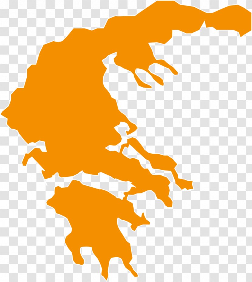 Flag Of Greece Map - Silhouette Transparent PNG
