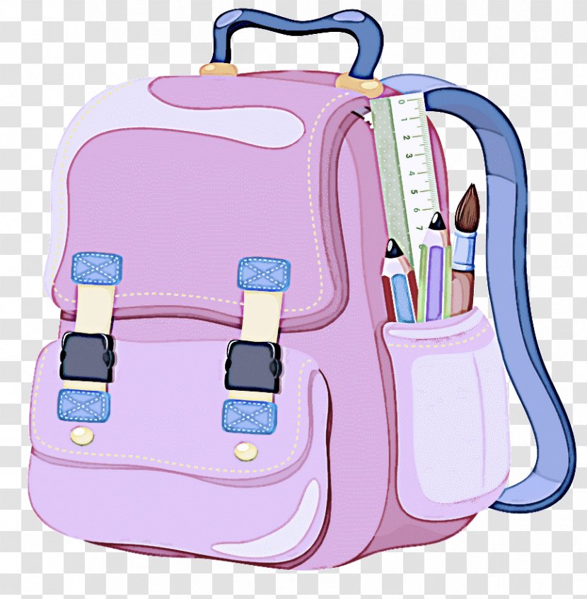 Bag Pink Purple Baggage Hand Luggage - Backpack Travel Transparent PNG