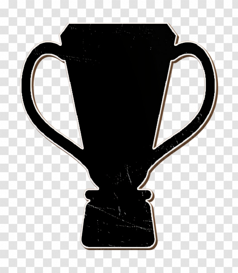Football Icon Trophy Cup Black Shape Icon Champion Icon Transparent PNG