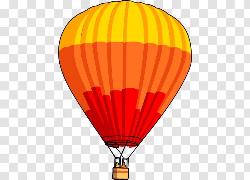 Hot Air Balloon Clip Art - Orange - Cartoon Images Transparent PNG