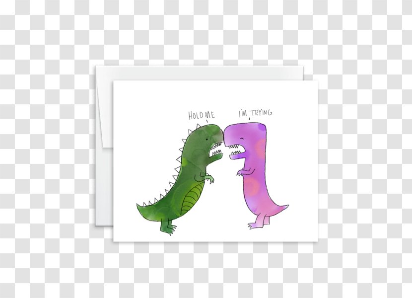 Greeting & Note Cards Wedding Invitation Friendship Love - Dinosaur - Watercolor Transparent PNG