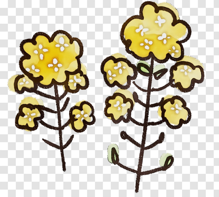 Yellow Plant Flower Cut Flowers Transparent PNG