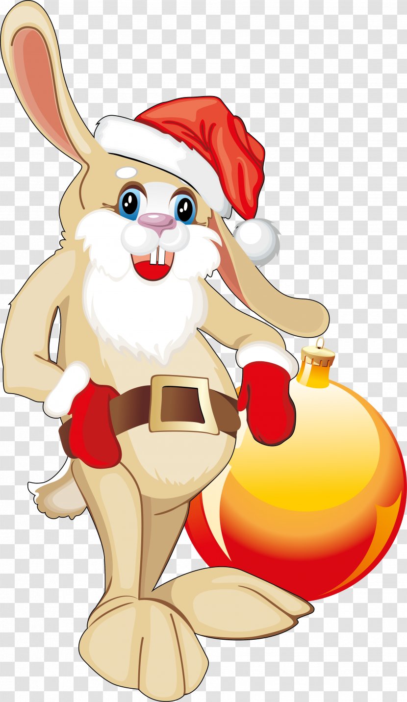 Rabbit - Santa Claus - Fictional Character Transparent PNG