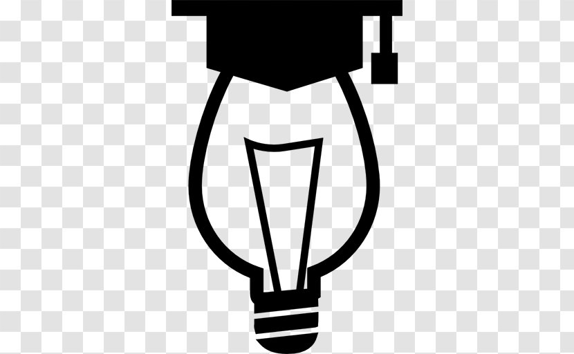 Incandescent Light Bulb Lamp Incandescence - Black - Exquisite Book And Doctor Cap Vector Transparent PNG