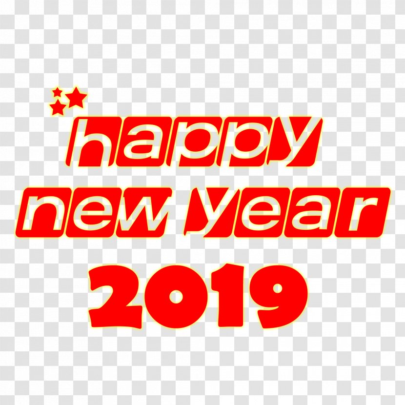 2019 Happy New Year Transparent Background. - Text Messaging - Point Transparent PNG