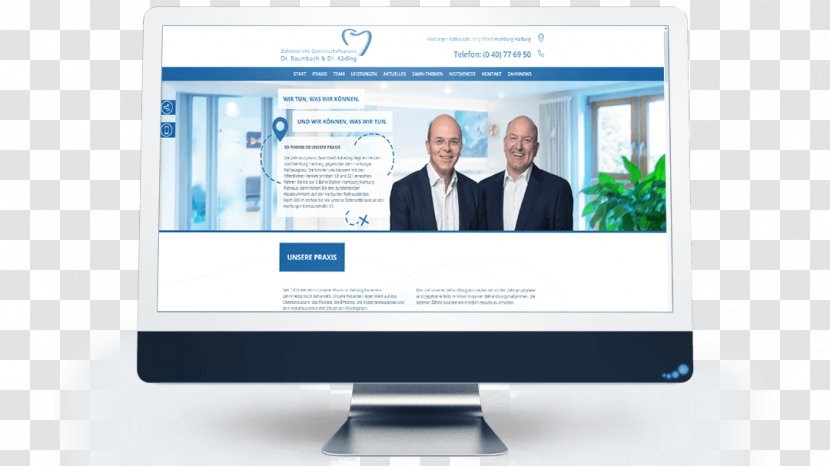Responsive Web Design Dentist Advertising Page - Media - Hamburg Printing Transparent PNG