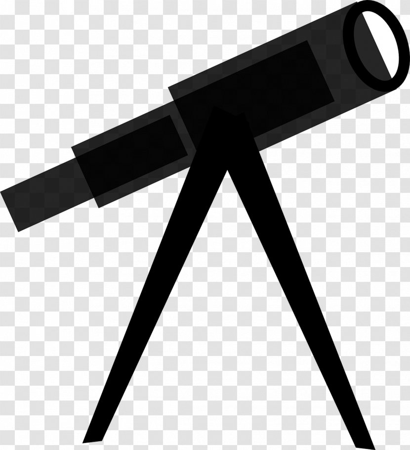Telescope Black And White Clip Art - Binoculars Transparent PNG