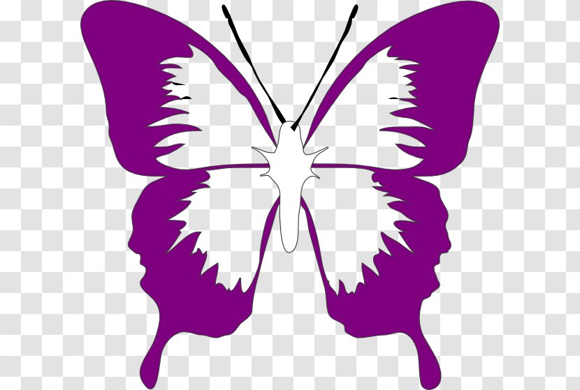 Butterfly Clip Art - Monarch - Purple Transparent PNG