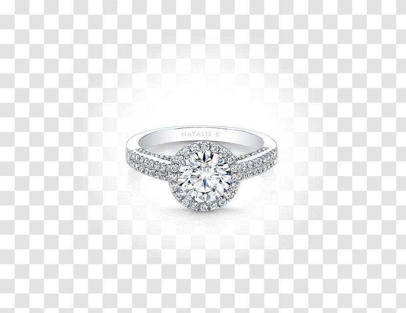 Diamond Wedding Ring Engagement Gold - Halo Transparent PNG
